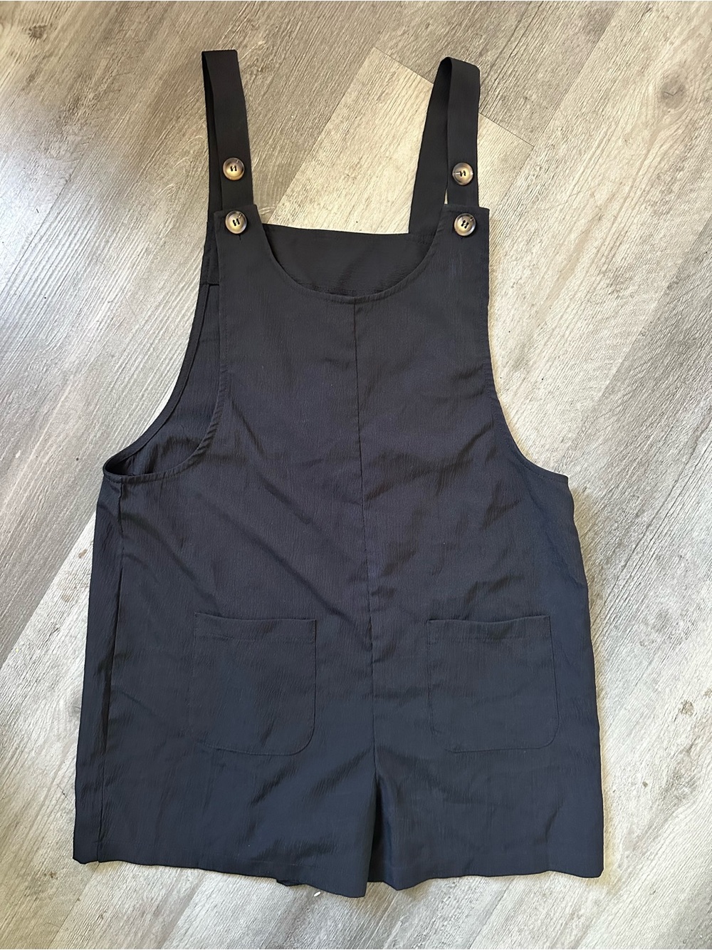 🌻 Black Button-Front Overall Romper Playsuit 🌻